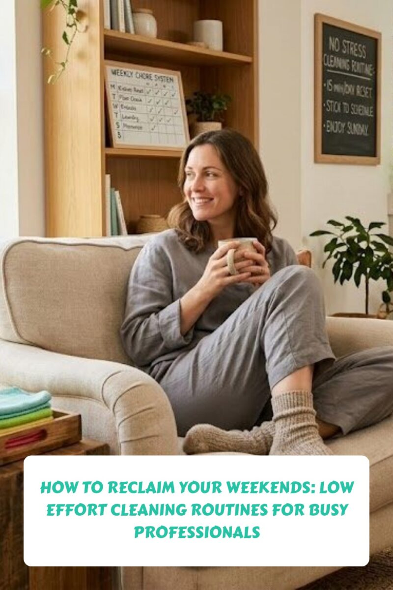 The Low Effort Cleaning Routine That Finally Gave Me My Weekends Back 4 How to Reclaim Your Weekends Low Effort Cleaning Routines for Busy Professionals generated pin 1167
