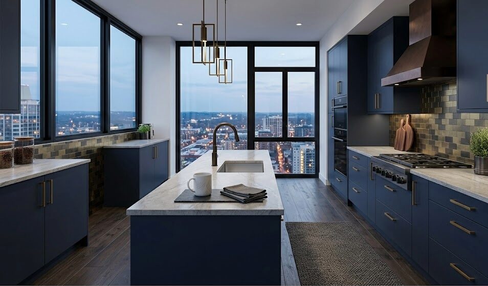 The Low Effort Cleaning Routine That Finally Gave Me My Weekends Back 2 A minimalistic clean kitchen with clear countertops, showing how a low effort cleaning routine prevents visual clutter for busy homeowners