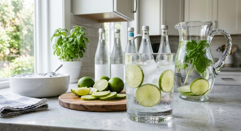 soda water and lime featuring low-sugar recipes